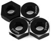 Samix SCX-6 Aluminum Hex Adapter (Black) (4) (7mm)