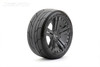 Jetko Super Sonic 1/8 Buggy Tires Mounted on Black Claw Rims, Medium Soft, Belted (2)