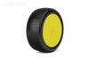 Jetko Marco 1/8 Buggy Tires Mounted on Yellow Dish Rims, Medium Soft (2)