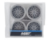 MST LM Wheel Set (Flat Silver) (4) (Offset Changeable) w/12mm Hex