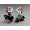 Samix SCX-6 7075 Aluminum Steering Knuckle Set w/Brake Rotor (Black)