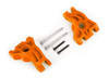 Traxxas 9050T Extreme Heavy Duty Rear Stub Axle Carriers, Orange (for use with #9080 upgrade kit)