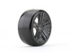 Jetko 1/8 GT Buster Tires Mounted on Black Claw Rims, Super Soft, Belted (2)