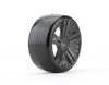 Jetko 1/8 GT Buster Tires Mounted on Black Claw Rims, Ultra Soft, Belted (2)