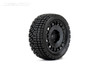 Jetko 1/10 Rally Avantgarde Tires Mounted on Black Radial Rims, Super Soft (4)