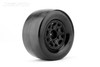 Jetko 1/10 DR Booster RR Tires for Rear on Black Claw Rims, Super Soft, Belted, 12mm 1/2" Offset, Wide