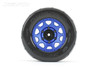 Jetko 1/10 MT 2.8 EX-Super Sonic Tires Mounted on Blue Claw Rims, Medium Soft, Glued, 17mm for Pro-M