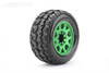 Jetko 1/8 MT 3.8 EX-Tomahawk, Mounted on Green Claw Rim, Medium Soft, Belted, Glued, 17mm 1/2" Offset