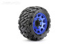 Jetko 1/10 ST 2.8 EX-Rockform Tires Mounted on Blue Claw Rims, Medium Soft, Glued, 12mm 1/2" Offset