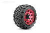 Jetko 1/10 ST 2.8 EX-Rockform Tires Mounted on Red Claw Rims, Medium Soft, Glued, 17mm