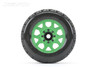 Jetko 1/8 MT 3.8 EX-Tomahawk, Mounted on Green Claw Rim, Medium Soft, Belted, Glued, 17mm 0" Offset