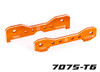 Traxxas 9630T Tie bars, rear, 7075-T6 aluminum orange-anodized (Sledge)