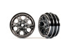 Traxxas 9770-BLKCR Wheels, 1.0" (black chrome)