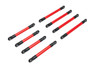 Traxxas 9749-RED - Suspension link set, 6061-T6 aluminum (red-anodized)