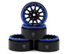 Treal Hobby Type D 1.9" 12-Spoke Beadlock Wheels (Black/Blue)