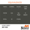 AK Interactive 3G Acrylic Lead Grey 17ml