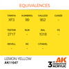 AK Interactive 3G Acrylic Lemon Yellow 17ml