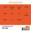 AK Interactive 3G Acrylic Cadmium Red 17ml