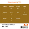 AK Interactive 3G Acrylic Japanese Brown 17ml