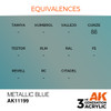 AK Interactive 3G Acrylic Metallic Blue 17ml