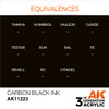 AK Interactive 3G Acrylic Carbon Black INK 17ml