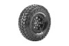 CR-Griffin 1/10 1.9 Crawler Tires, 12mm Hex, Super Soft, Mounted on Black Rim, Front/Rear (2)