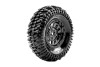 Louise R/C CR-Champ 1/10 1.9 Crawler Class 1 Tires, 12mm Hex on Black Chrome Rim, Super Soft, Front/Rear (2)