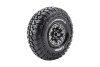 CR-Griffin 1/10 2.2 Crawler Tires, 12mm Hex on Black Chrome Rim, Super Soft, Front/Rear (2)