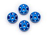 Traxxas 10257-BLUE Wheel washers, machined aluminum, blue (4)