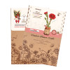 Rowood DIY Wooden Flower Bouquet 3D Wooden Puzzle Red Carnation TW052