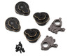 Furitek FX118 Brass Front & Rear Outer Portal Covers w/Aluminum Inner Covers Set