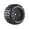 Louise RC MFT ST-Pioneer Sport 1/8 Stadium Truck Tires, 0" & 1/2" Offset, 17mm Removable Hex, on Black Rim (2)