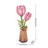 Rowood TW082 DIY Wooden Flower Pink Tulip
