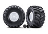Traxxas 7689 White X-Monster Wheels w/ Terra Groove Tires (2)