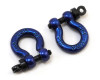  Hot Racing Aluminum 1/10 Scale Tow Shackles, Blue, (D-Rings), for Axial SCX10 Jeep