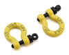  Hot Racing Aluminum 1/10 Scale Tow Shackles, Yellow, (D-Rings) for Axial SCX10 Jeep
