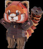 MakeBug D0040 Tiny Series Red Panda 3D Kraft Paper Puzzle