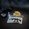 Goat Guns Mini AR-15 in Thin Blue Line SWAT Theme