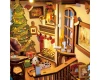  Robotime Christmas Indoor Scene Book Nook Miniature 3D Wooden Model Kit