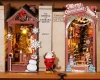  Robotime Christmas Indoor Scene Book Nook Miniature 3D Wooden Model Kit