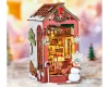  Robotime Christmas Indoor Scene Book Nook Miniature 3D Wooden Model Kit