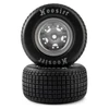 Losi 4642 Losi Hoosier Tires, Medium, Mounted, Satin Aluminum, Left/Right (2): 22S DLM