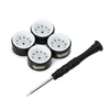 Injora White Brass 0.7" D19 Beadlock Wheels