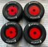Racin Dots Losi 22S Dirt Late Model Wheel Covers, Red