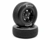 1RC Racing 1/7 Sprint Car Pre-Mounted Front Tires (Black) (2) (Standard)
