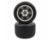1RC Racing 1/7 Sprint Car Pre-Mounted Rear Tires (Chrome) (2) (Soft)