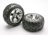Traxxas Anaconda Tires w/All-Star Rear Wheels (2) (Jato) (Chrome) (Standard)
