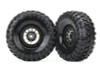 Traxxas 1.9" Canyon Trail Tires/Method 105 Black Chrome Wheels, Mounted