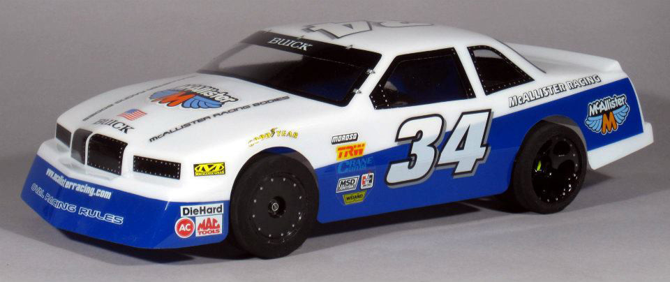 McAllister Racing #125 1/10 '80s Buick Regal Street Stock Body w