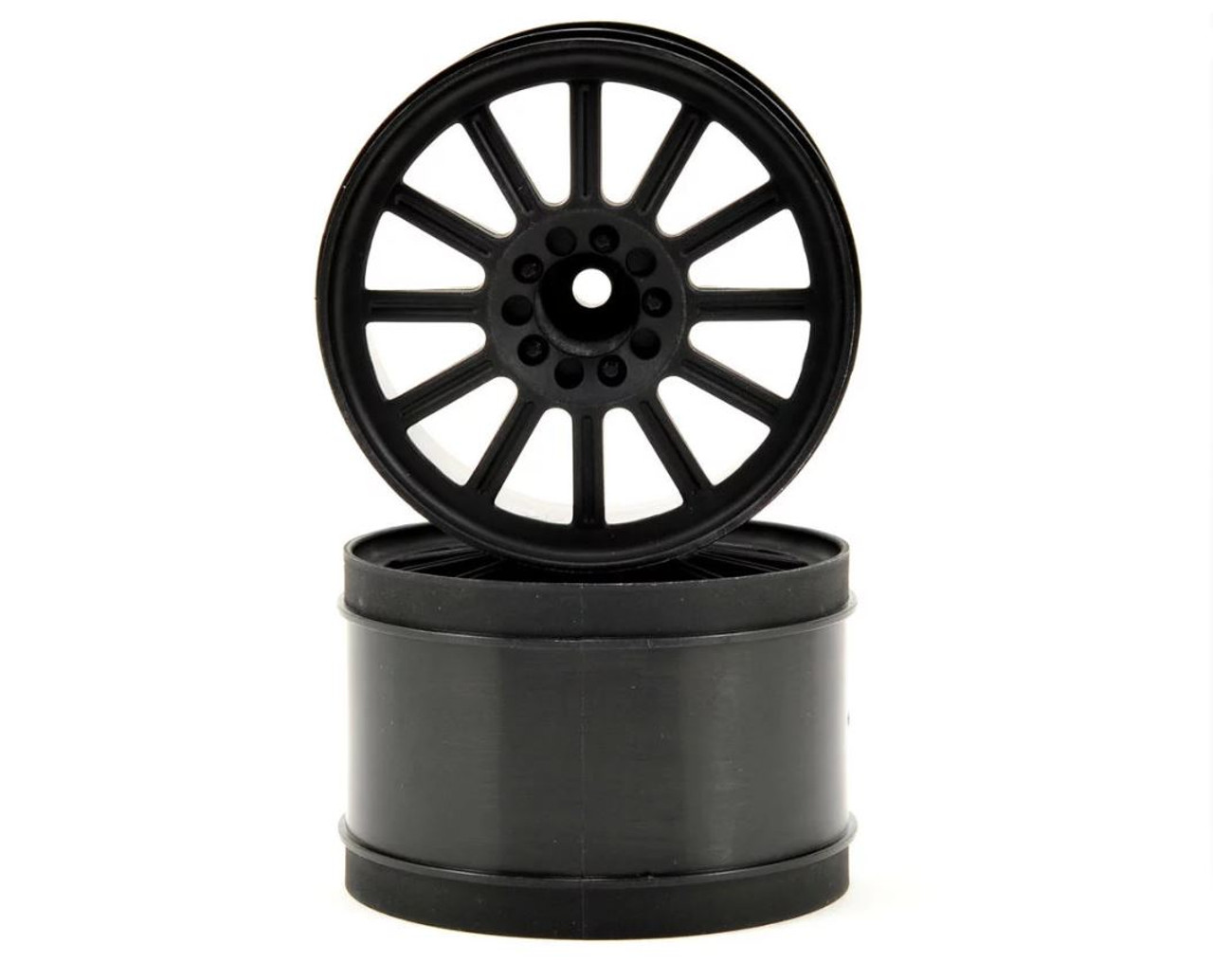 JConcepts 3340B 12mm Hex Rulux 2.8" Front Wheel (2) (Black)